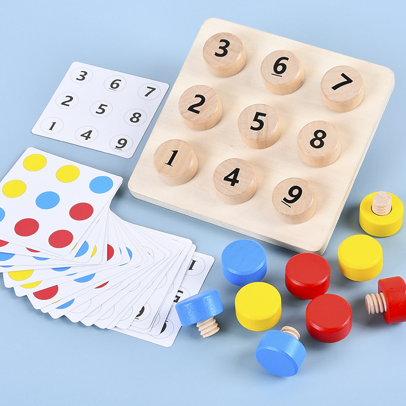 Board Game Simple - Drewniane dokręcić śruby pasujące wyzwanie stół
